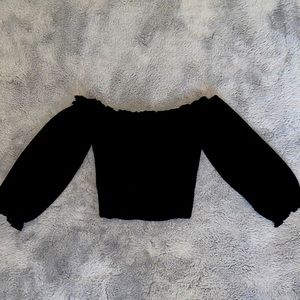 Dressy Black Crop Top